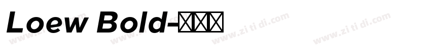 Loew Bold字体转换